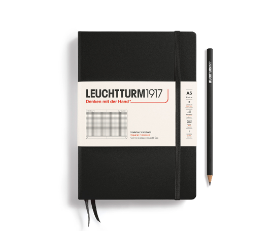 Leuchtturm carnet A5 rigide - Black