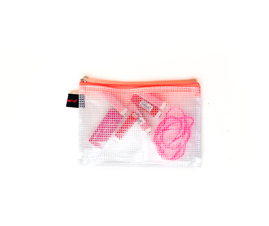Pochette A6 à tirette orange fluo