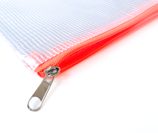 Pochette A6 à tirette orange fluo