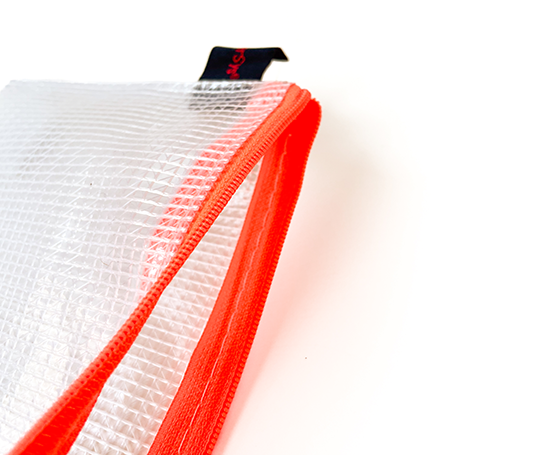 Pochette A6 à tirette orange fluo
