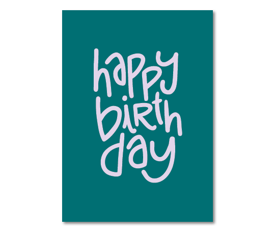 Big Happy Birthday (double a4)
