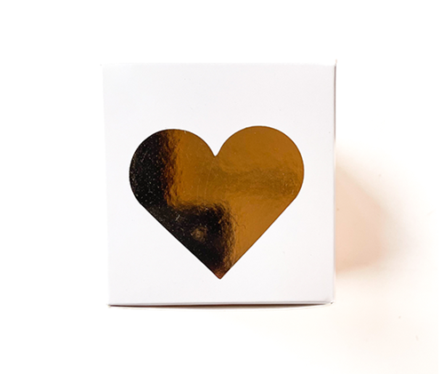 Distributeur d'autocollants en forme de coeur - Doré