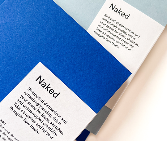Mishmash - carnet Naked A6 - Bleu cobalt