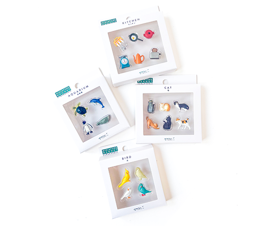 Midori - 4 mini aimants - Bird