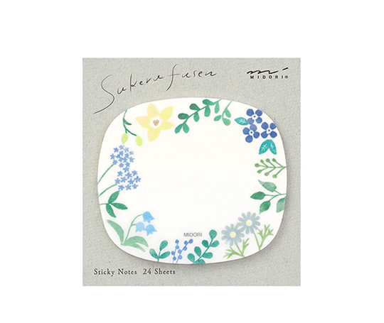 Midori - notes adhésives translucides - Fleurs sauvages