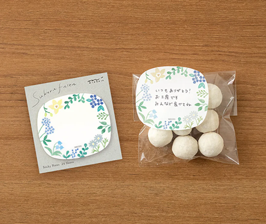 Midori - notes adhésives translucides - Fleurs sauvages