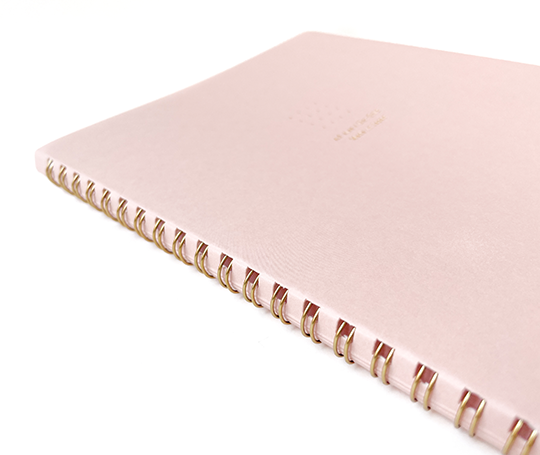 Midori - carnet à spirales à papier rose Dot Grid