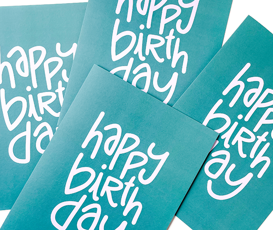 Big Happy Birthday (double a4)