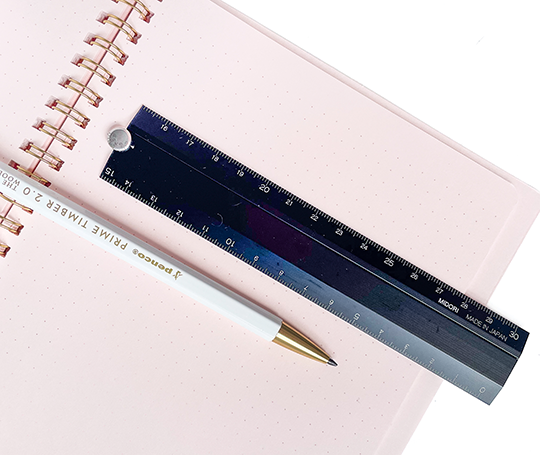Midori règle pliable de 30 cm en aluminium
