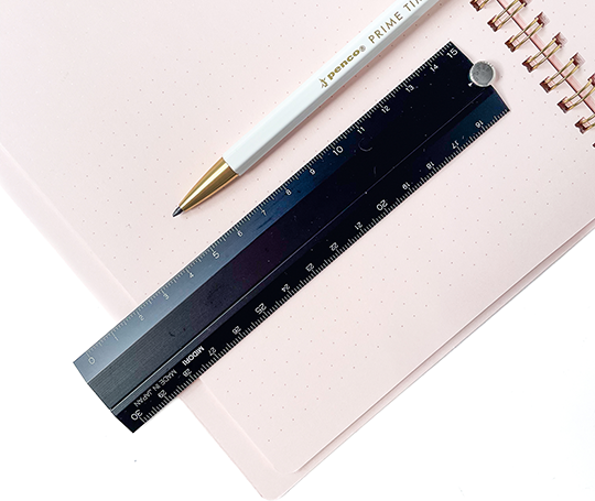 Midori règle pliable de 30 cm en aluminium