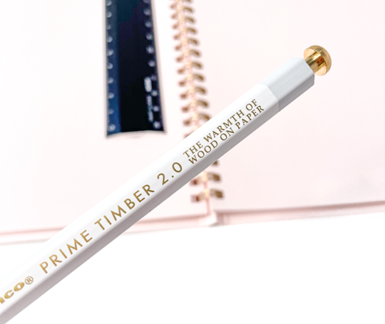 Prime Timber porte-mine en bois - 2mm - Blanc