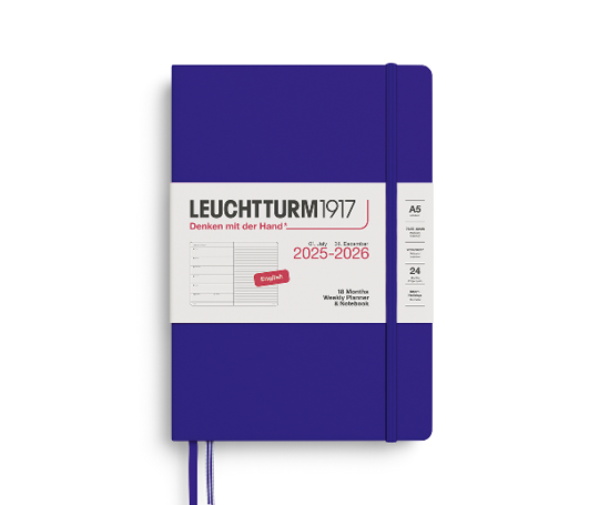 Leuchtturm agenda 25/26 A5 souple semaine & notes - Ink