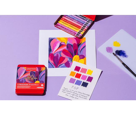 Caran d'Ache NEOCOLOR II Aquarelle 50 ans 10 pastels -  Pop
