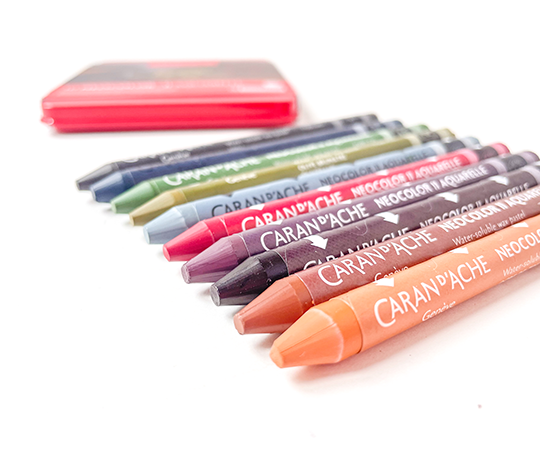 Caran d'Ache NEOCOLOR II Aquarelle 50 ans 10 pastels -  Dark