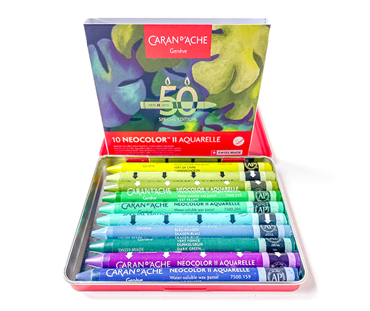Caran d'Ache NEOCOLOR II Aquarelle 50 ans 10 pastels -  Lush