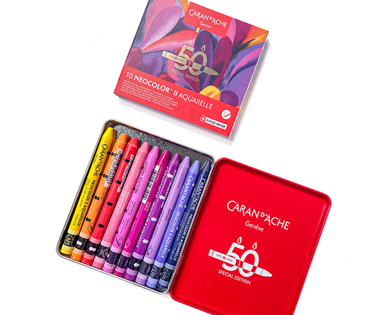 Caran d'Ache NEOCOLOR II Aquarelle 50 ans 10 pastels -  Pop