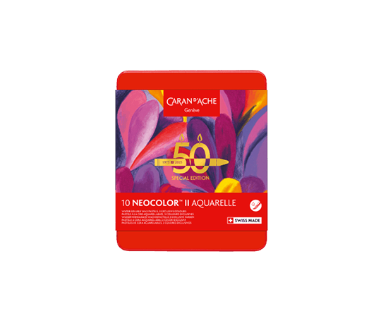 Caran d'Ache NEOCOLOR II Aquarelle 50 ans 10 pastels -  Pop