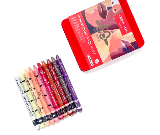 Caran d'Ache NEOCOLOR II Aquarelle 50 ans 10 pastels -  Portrait