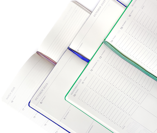 Leuchtturm agenda 25/26 A5 rigide en colonnes - Spring Leaf