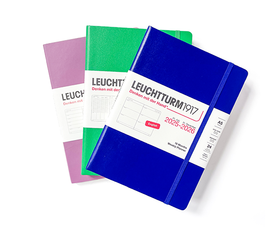 Leuchtturm agenda 25/26 A5 rigide en blocs - Ink