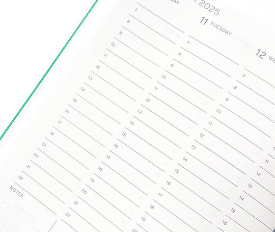 Leuchtturm agenda 25/26 A5 rigide en colonnes - Spring Leaf