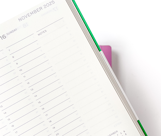 Leuchtturm agenda 25/26 A5 rigide en colonnes - Spring Leaf