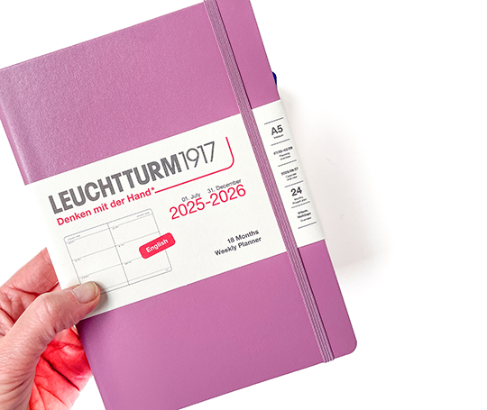 Leuchtturm agenda 25/26 A5 rigide en blocs - Dusty Rose