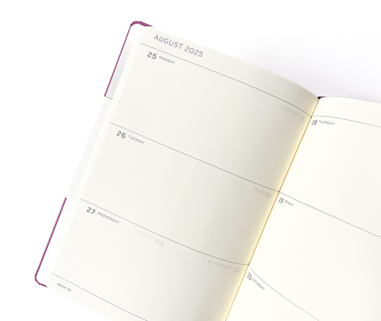 Leuchtturm agenda 25/26 A5 rigide en blocs - Dusty Rose