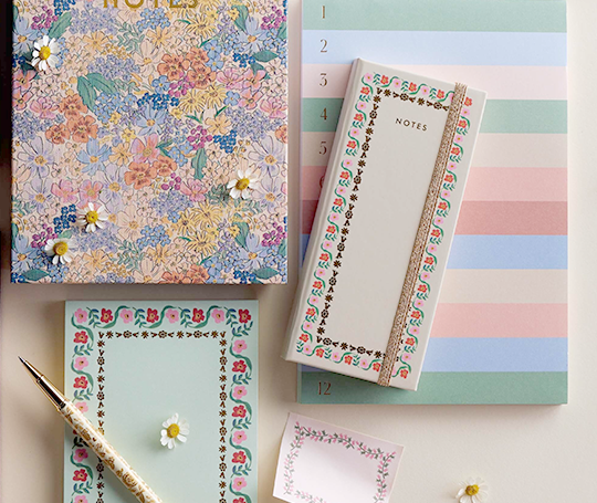 Rifle Paper co - Set de notes adhésives à motif fleuri