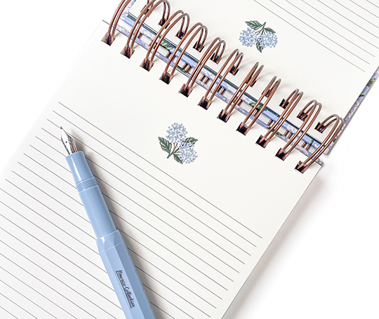 Rifle Paper co - Grand bloc notes à spirales Hortensias