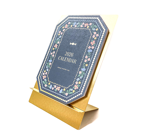 Rifle Paper Co. - Calendrier de bureau 2026 en laiton Wildwood