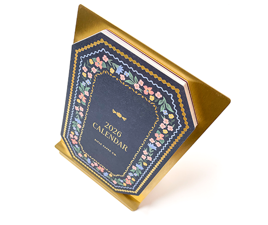 Rifle Paper Co. - Calendrier de bureau 2026 en laiton Wildwood