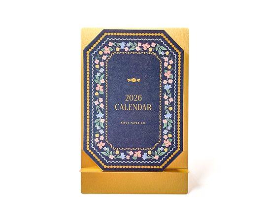 Rifle Paper Co. - Calendrier de bureau 2026 en laiton Wildwood