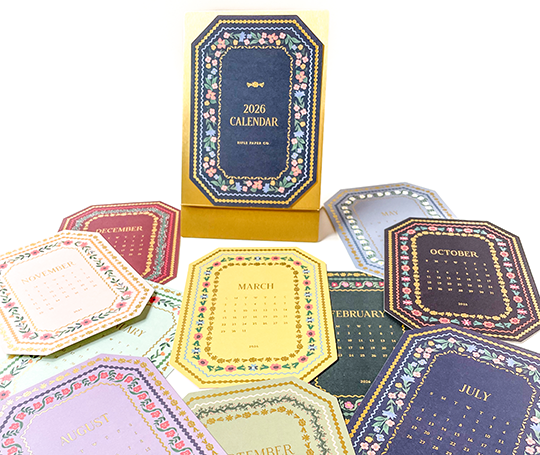Rifle Paper Co. - Calendrier de bureau 2026 en laiton Wildwood