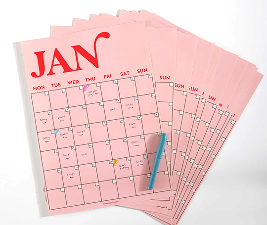 Wall planner non daté A3