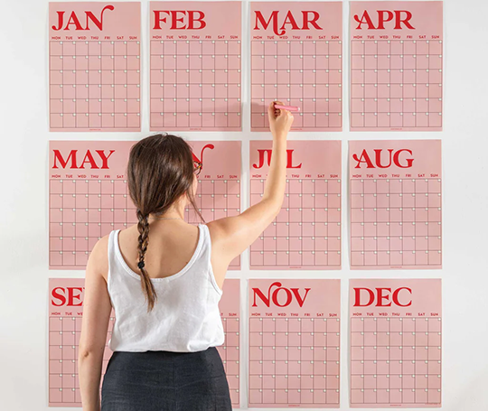 Wall planner non daté A3