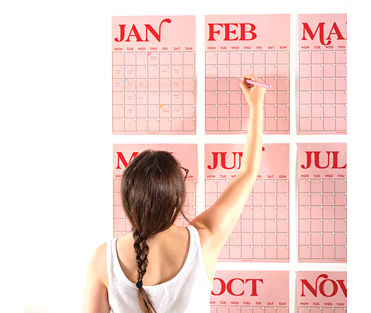 Wall planner non daté A3
