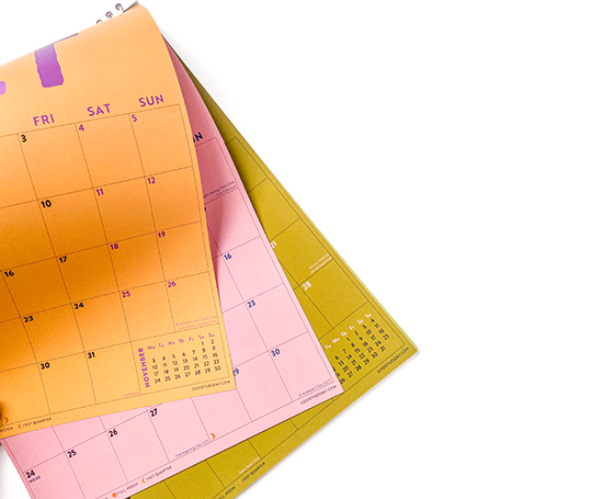 Calendrier académique 25/26 A4 - Bold colour