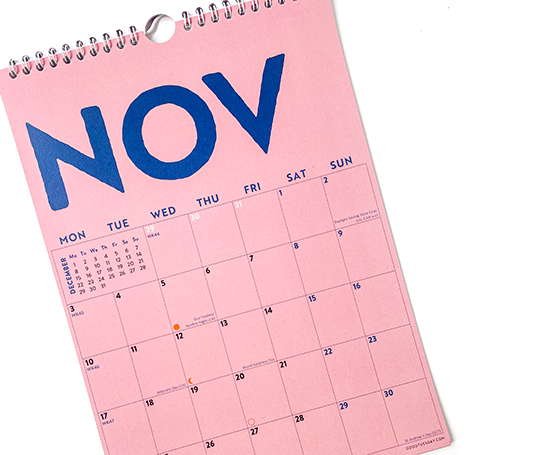 Calendrier académique 25/26 A4 - Bold colour