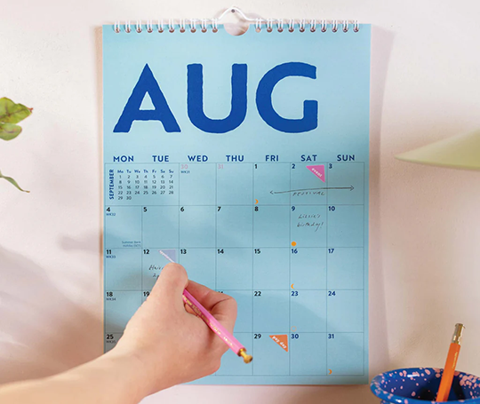 Calendrier académique 25/26 A4 - Bold colour