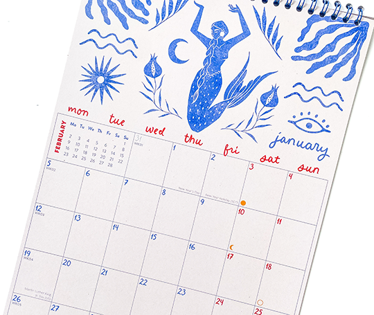 Calendrier académique 25/26 A4 - Ocean Mermaid
