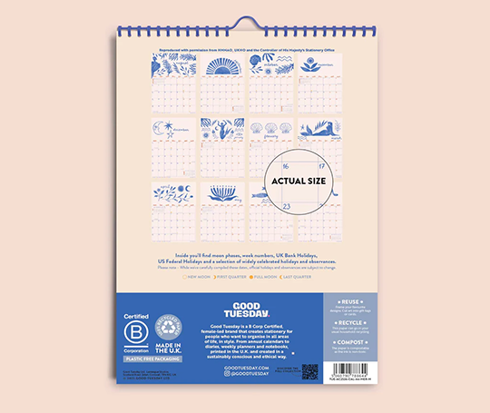 Calendrier académique 25/26 A4 - Ocean Mermaid