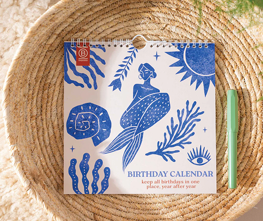 Calendrier d'anniversaires - Ocean Mermaids
