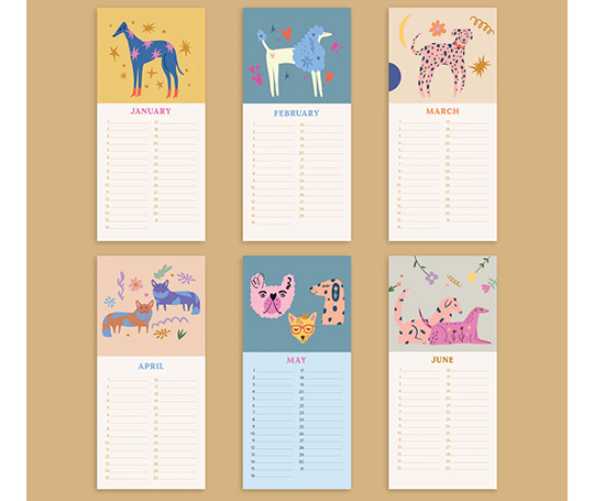Calendrier d'anniversaires - Dogs & Doodles