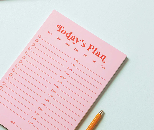 Bloc "Today's Plan"