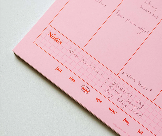 Bloc "This Week's Plan"