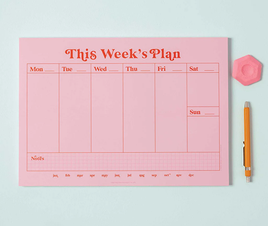 Bloc "This Week's Plan"