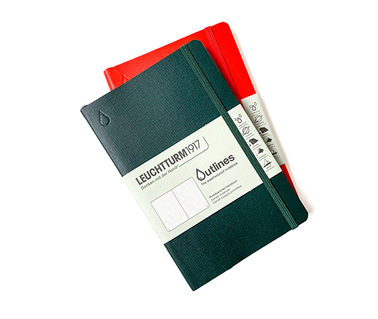 Leuchtturm Outlines carnet souple anti-intempéries - Walden Green