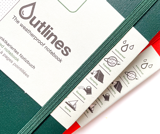 Leuchtturm Outlines carnet souple anti-intempéries - Signal Orange
