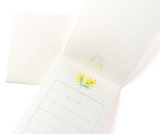 Mini set de papier à lettres - Mimosa
